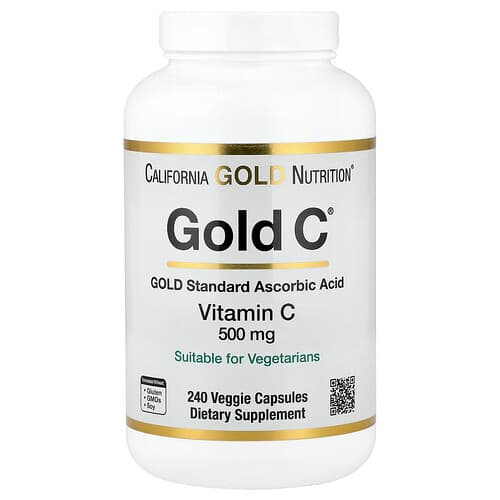 California Gold California Gold Nutrition Gold C® ビタミンC 500mg ベジカプセル240粒 パッケージ画像