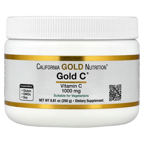 California Gold California Gold Nutrition Gold C® パウダー USPグレード ビタミンC 1,000mg 250g パッケージ画像