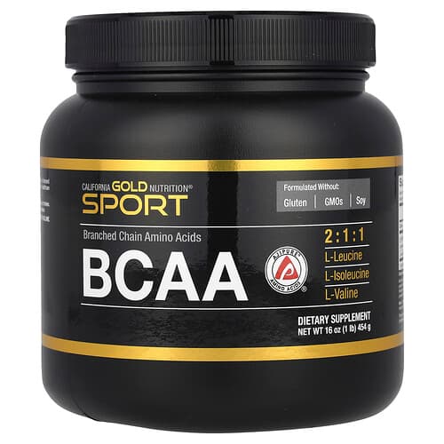 California Gold California Gold Nutrition スポーツ BCAA パウダー AjiPure® (L-ロイシン、L-イソロイシン、L-バリン配合) 454g パッケージ画像