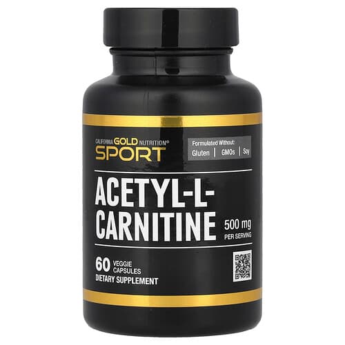 California Gold California Gold Nutrition アセチル-L-カルニチン 500mg ベジカプセル60粒 パッケージ画像
