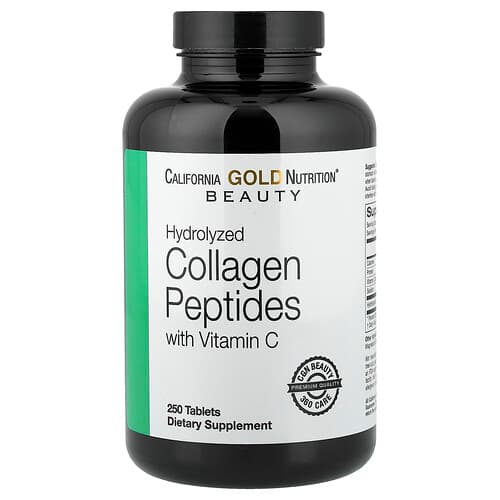 California Gold California Gold Nutrition コラーゲンペプチド(タイプI&III)＆ビタミンC タブレット250粒 パッケージ画像