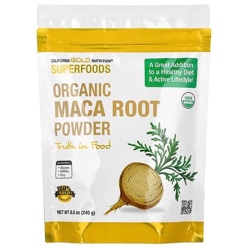 California Gold California Gold Nutrition スーパーフーズ 有機ペルー産マカルート パウダー 240g パッケージ画像