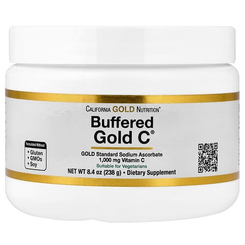 California Gold California Gold Nutrition バッファード ゴールドC® 非酸性ビタミンCパウダー ナトリウムアスコルベート 238g パッケージ画像