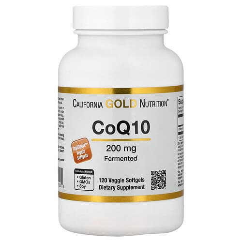 California Gold California Gold Nutrition コエンザイムQ10 200mg ベジソフトジェル120粒 パッケージ画像
