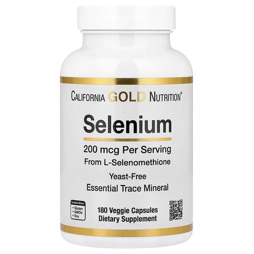 California Gold California Gold Nutrition セレニウム L-セレノメチオニン 酵母フリー 200mcg ベジカプセル180粒 パッケージ画像