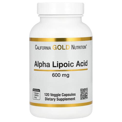 California Gold California Gold Nutrition アルファリポ酸 600mg ベジカプセル120粒 パッケージ画像