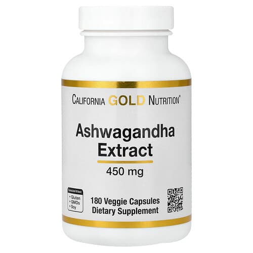 California Gold California Gold Nutrition アシュワガンダ 450mg ベジカプセル180粒 パッケージ画像