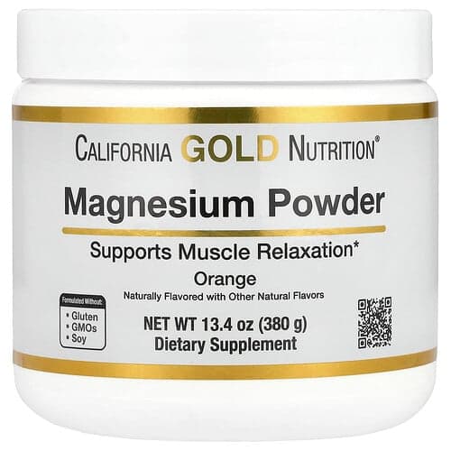 California Gold California Gold Nutrition マグネシウムパウダー飲料 オレンジ味 13.4 oz (380g) パッケージ画像