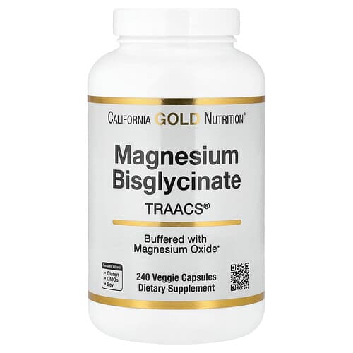 California Gold California Gold Nutrition マグネシウム ビスグリシネート キレート Albion TRAACS® ベジカプセル240粒（1粒あたり100mg） パッケージ画像