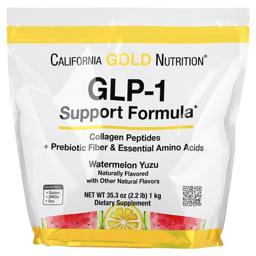 California Gold California Gold Nutrition GLP-1サポートフォーミュラ コラーゲンペプチド配合 ウォーターメロンユズ味 1kg パッケージ画像
