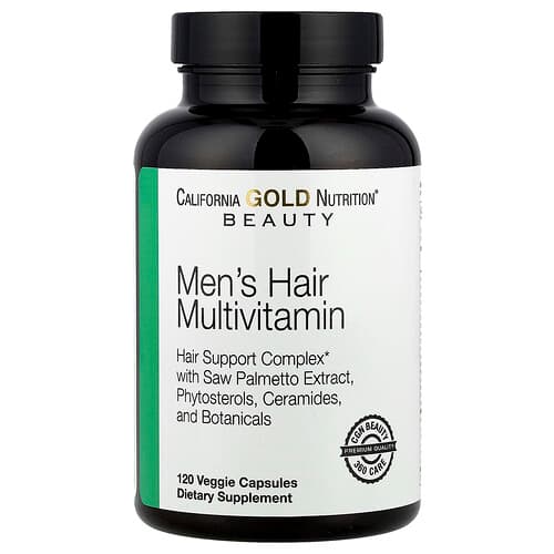 California Gold California Gold Nutrition ビューティ メンズヘア マルチビタミン ベジカプセル120粒 パッケージ画像