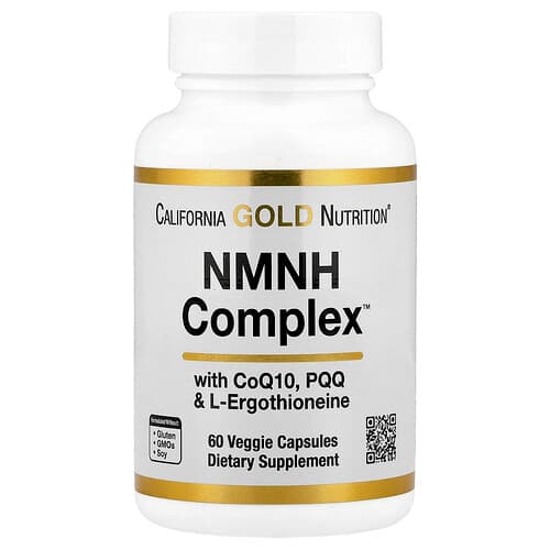 California Gold California Gold Nutrition NMNH コンプレックス CoQ10、PQQ、L-エルゴチオネイン配合 ベジカプセル60粒 パッケージ画像