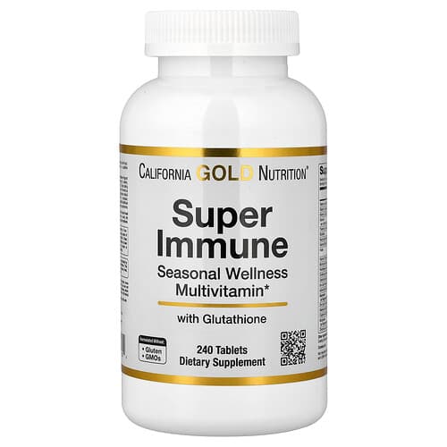 California Gold California Gold Nutrition スーパーイミューン 季節の健康マルチビタミン タブレット240粒 パッケージ画像