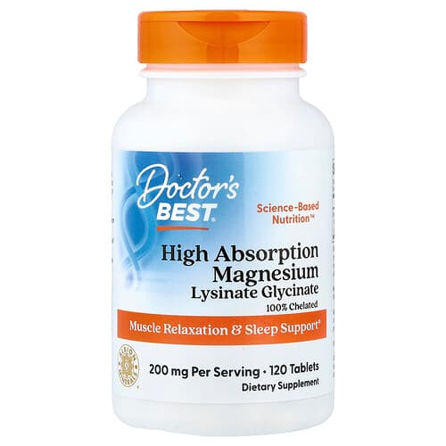Doctor's Best Doctor's Best ハイアブソーション マグネシウム 120タブレット (1タブレットあたり100mg) パッケージ画像