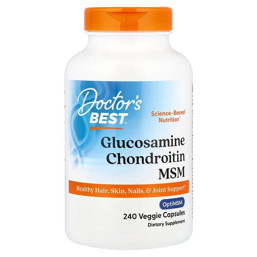 Doctor's Best Doctor's Best グルコサミン コンドロイチン MSM ウィズ OptiMSM® ベジカプセル240粒 パッケージ画像