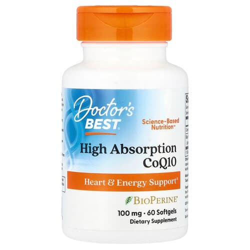 Doctor's Best Doctor's Best、高吸収CoQ10、ソフトジェル60粒 パッケージ画像