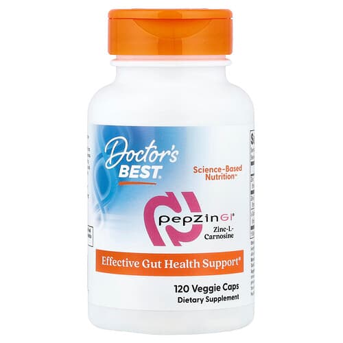 Doctor's Best Doctor's Best PepZin GI® 亜鉛-L-カルノシン ベジカプセル120粒 パッケージ画像