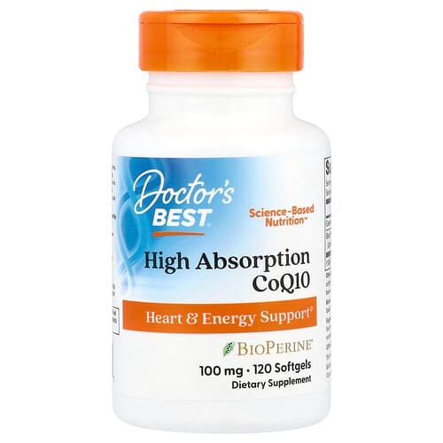 Doctor's Best Doctor's Best ハイアブソーション CoQ10 100mg ソフトジェル120粒 パッケージ画像