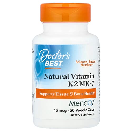 Doctor's Best Doctor's Best ナチュラルビタミンK2 MK-7 45mcg ベジカプセル60粒 パッケージ画像