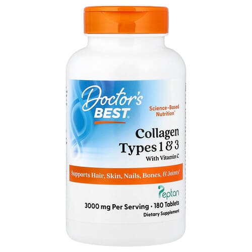 Doctor's Best Doctor's Best コラーゲンタイプ1&3 ビタミンC配合 タブレット180粒 パッケージ画像