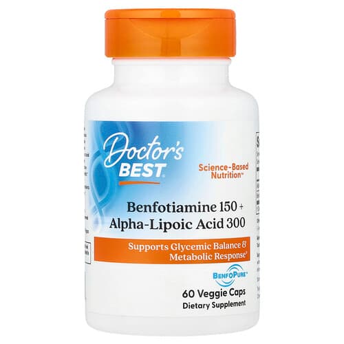 Doctor's Best Doctor's Best ベンフォチアミン150 + アルファリポ酸300 ベジカプセル60粒 パッケージ画像