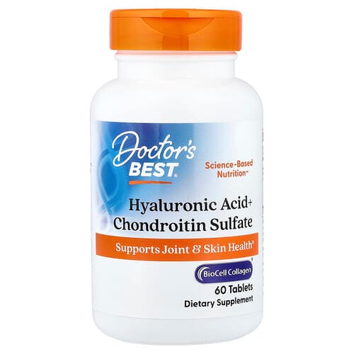 Doctor's Best Doctor's Best ヒアルロン酸 + コンドロイチン硫酸 タブレット60粒 パッケージ画像