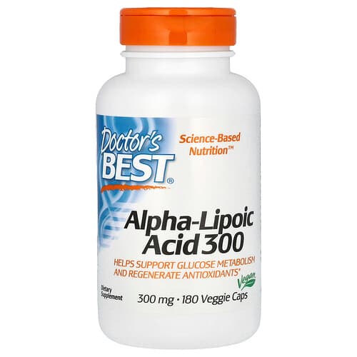 Doctor's Best Doctor's Best アルファリポ酸 300mg ベジカプセル180粒 パッケージ画像