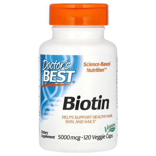 Doctor's Best Doctor's Best ビオチン 5,000mcg ベジカプセル120粒 パッケージ画像