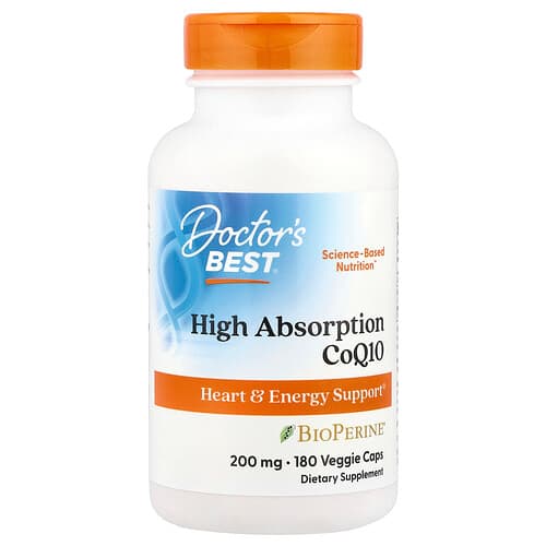 Doctor's Best Doctor's Best, 高吸収CoQ10 200mg ベジカプセル180粒 パッケージ画像