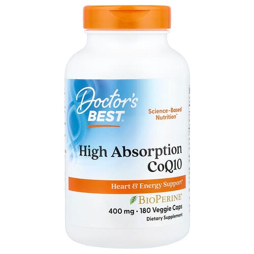 Doctor's Best Doctor's Best, 高吸収 CoQ10, ベジカプセル180粒 パッケージ画像