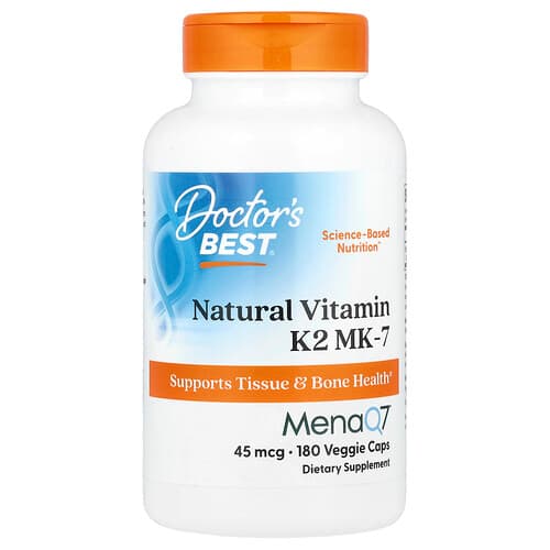 Doctor's Best Doctor's Best ナチュラルビタミンK2 MK-7 45mcg ベジカプセル180粒 パッケージ画像