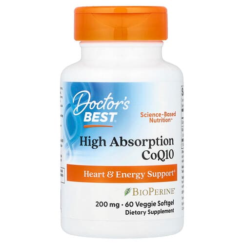 Doctor's Best Doctor's Best ハイアブソープション CoQ10 ベジカプセル60粒 パッケージ画像