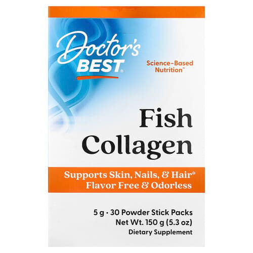 Doctor's Best Doctor's Best フィッシュコラーゲン 無味・無臭 パウダースティック30包(1包5g) パッケージ画像