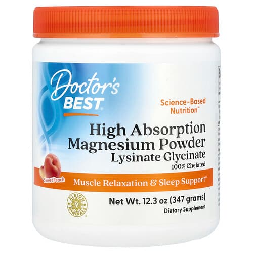 Doctor's Best Doctor's Best ハイアブソープション マグネシウム パウダー スイートピーチ 347g パッケージ画像