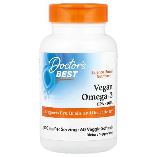 Doctor's Best Doctor's Best ビーガンオメガ3 EPA+DHA ベジソフトジェル60粒（1粒1,000mg） パッケージ画像