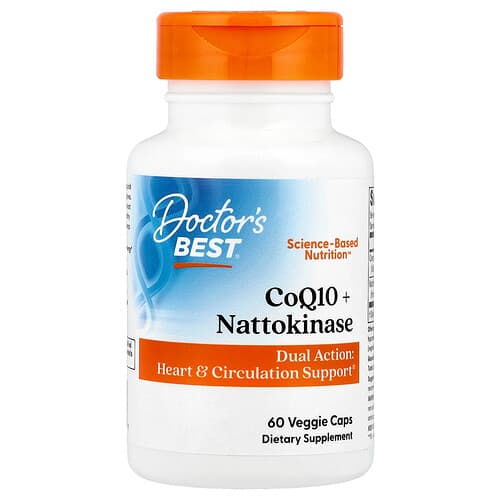 Doctor's Best Doctor's Best CoQ10 + ナットウキナーゼ ベジカプセル60粒 パッケージ画像