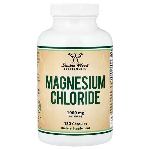 Double Wood Supplements Double Wood Supplements マグネシウムクロライド 180カプセル（1カプセルあたり500mg） パッケージ画像
