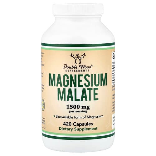 Double Wood Supplements Double Wood Supplements マグネシウムマレート 420カプセル (1カプセルあたり500mg) パッケージ画像