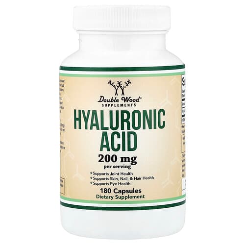 Double Wood Supplements Double Wood Supplements ヒアルロン酸 180カプセル(1カプセルあたり100mg) パッケージ画像