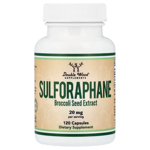 Double Wood Supplements Double Wood Supplements スルフォラファン 120粒（1粒あたり10mg） パッケージ画像
