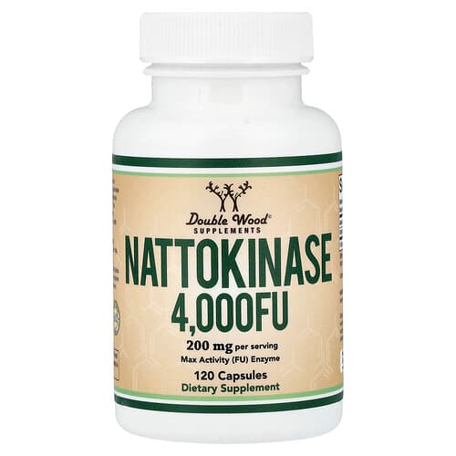 Double Wood Supplements Double Wood Supplements ナットウキナーゼ 120カプセル（1カプセルあたり100mg（2,000FU）） パッケージ画像