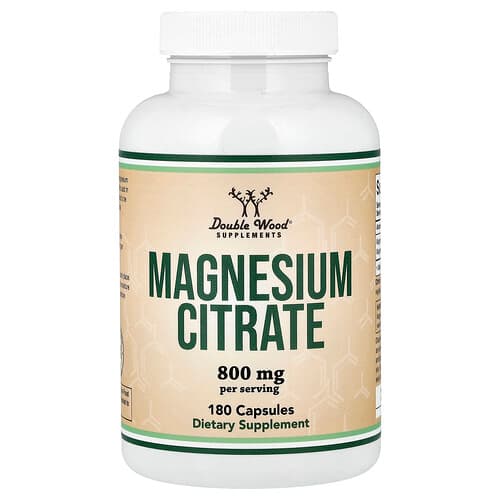 Double Wood Supplements Double Wood Supplements マグネシウムシトレート 180カプセル（1カプセルあたり400mg） パッケージ画像