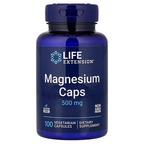 Life Extension Life Extension マグネシウムキャップス 500mg ベジタリアンカプセル100粒 パッケージ画像