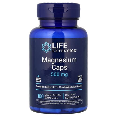 Life Extension Life Extension マグネシウム カプス 500mg ベジタリアンカプセル100粒 パッケージ画像