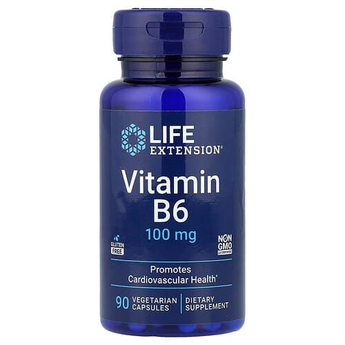 Life Extension Life Extension ビタミンB6 250mg ベジタリアンカプセル100粒 パッケージ画像