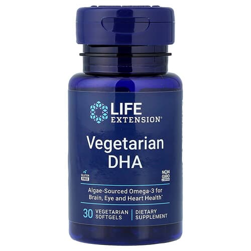 Life Extension Life Extension ベジタリアン DHA 200mg ベジタリアンソフトジェル30粒 パッケージ画像