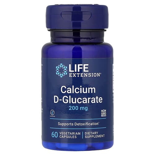 Life Extension Life Extension カルシウムD-グルカレート 200mg ベジタリアンカプセル60粒 パッケージ画像