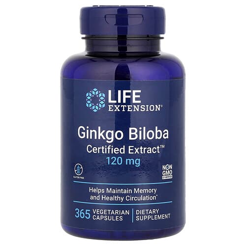 Life Extension Life Extension イチョウ葉エキス 120mg ベジタリアンカプセル365粒 パッケージ画像