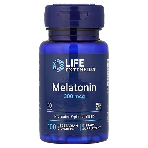 Life Extension Life Extension メラトニン 300mcg ベジタリアンカプセル100粒 パッケージ画像