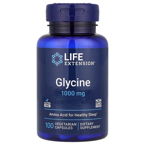 Life Extension Life Extension グリシン 1,000mg ベジタリアンカプセル100粒 パッケージ画像